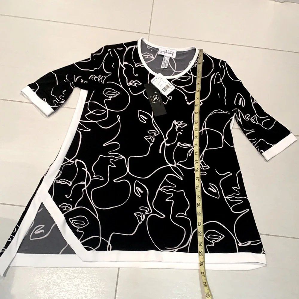 NWT🌺Made in🇨🇦Beautiful JR Modern Abstract Tunic - Picture 11 of 15